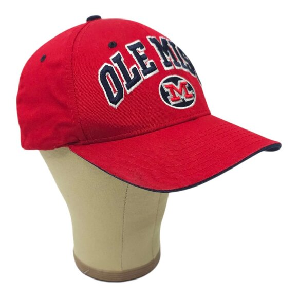 Ole Miss Rebels Strapback Cap Hat Embroidered Baseball Trucker Red Blue Zephyr - Picture 3 of 15